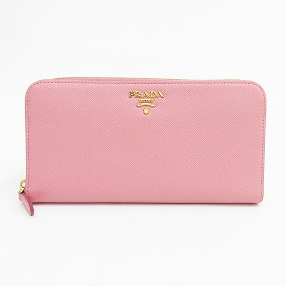 Prada Handbags - Prada Round Zip Long Wallet Pink Saffiano